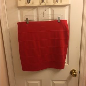 Red Bodycon Skirt F21